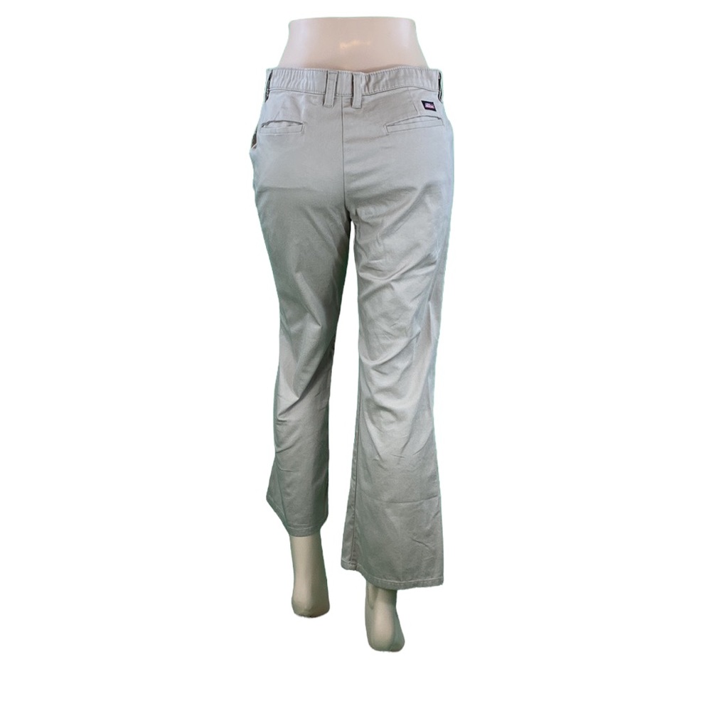 Dickies Women Petite Khaki Slim Bootcut Pants - Picture 6 of 15